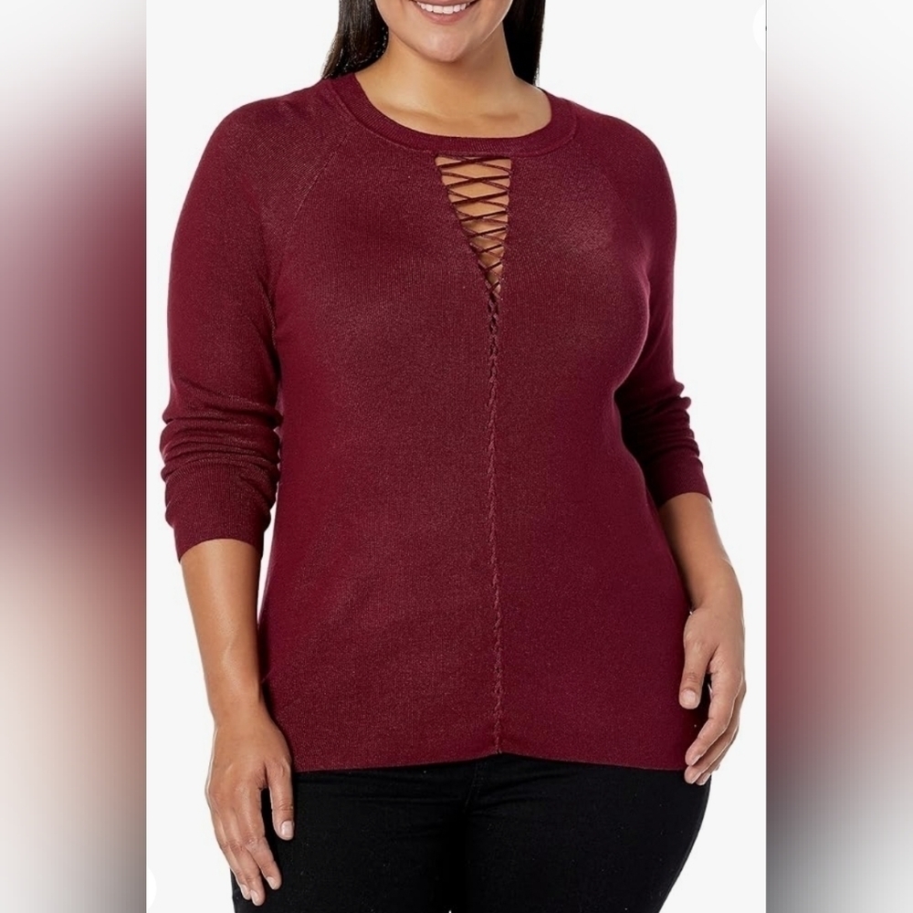 City Chic Jumper Criss Cross Sweater
